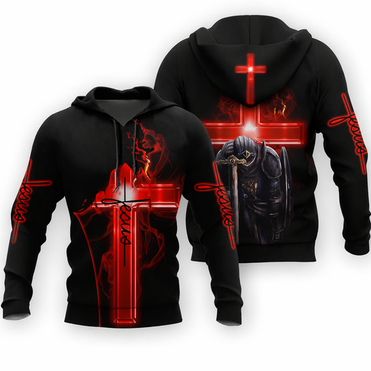 Christian Warrior Hoodie – Jesus Is Lord 3D All-Over Print Hoodie, Sweatshirt, Zip Hoodie & T-shirt