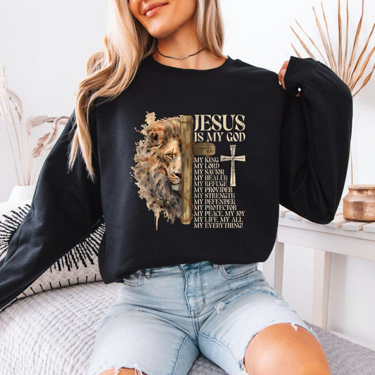 Jesus Is My God Christian Sweatshirt, Hoodie, Zip Hoodie & T-shirt