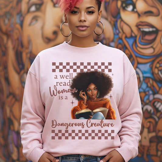 Well Read Woman Book Lover Graphic Sweatshirt, Zip Hoodie, Hoodie & T-shirt